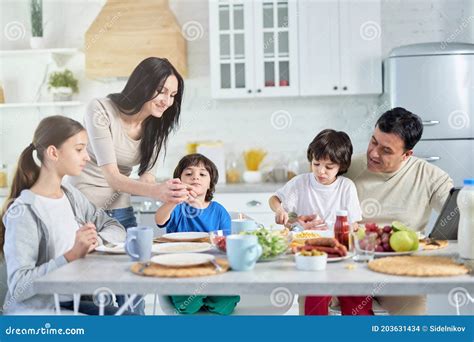 Japanese Mother Taking Care of Family